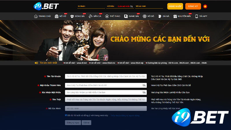 Thủ tục tham gia tại sòng bài i9BET mở rộng với mọi cược thủ